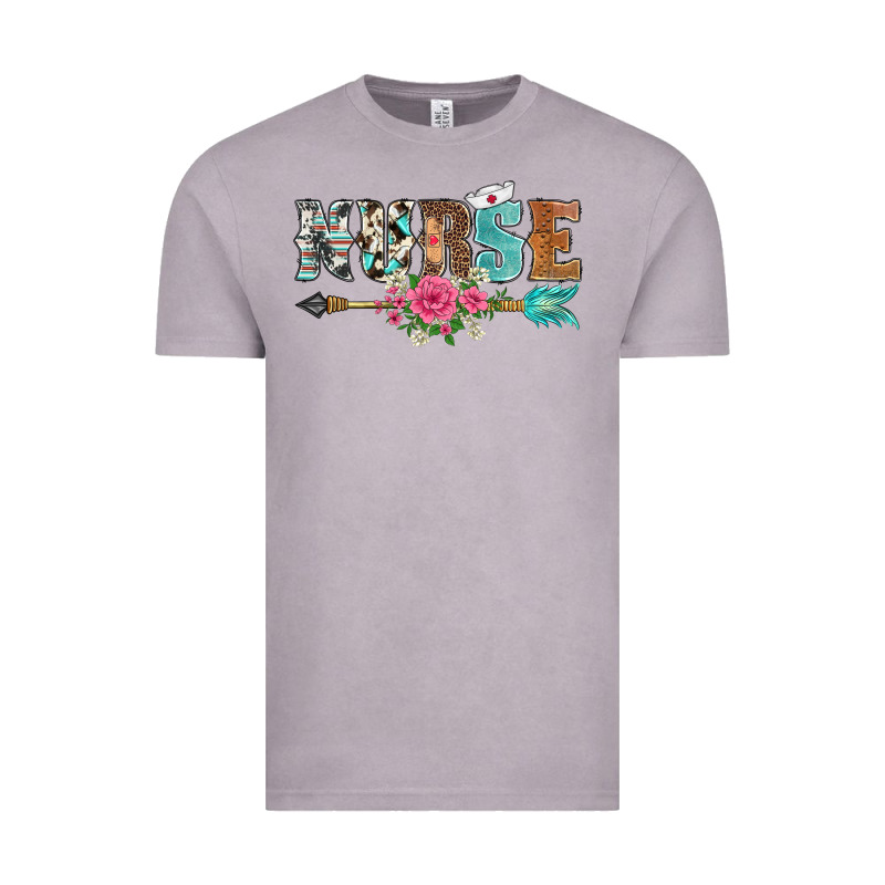 Western Nurse Arrow Floral Vintage Tee by BarkalooDesign | Teevron