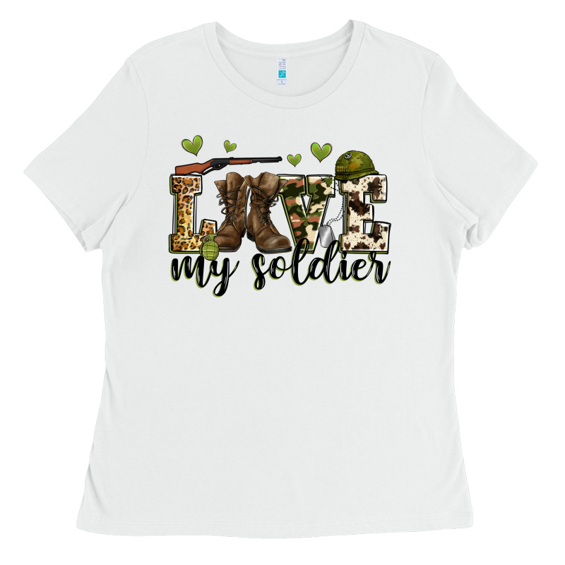 Love My Soldier Ladies Tee by Zillion Design Studio | Teevron