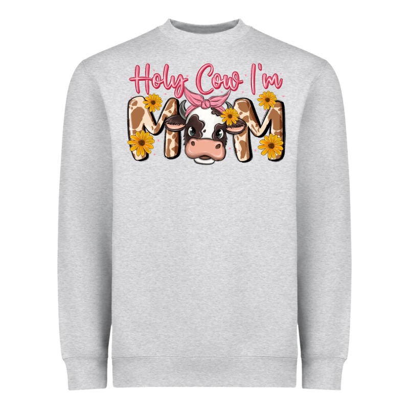 Holy Cow I'm Mom Heavyweight Sweatshirt by MaliasSmallBusiness | Teevron