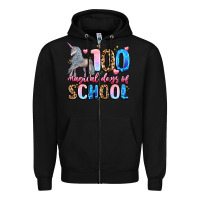 Black 100 magical days of school Zipper Hoodie - LillyAllenDesigns