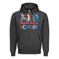 Charcoal Heather 100 magical days of school Zipper Hoodie - LillyAllenDesigns