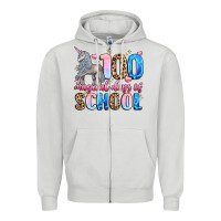 Dove Grey 100 magical days of school Zipper Hoodie - LillyAllenDesigns
