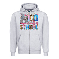 Heather Grey 100 magical days of school Zipper Hoodie - LillyAllenDesigns