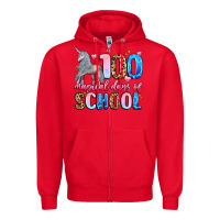 Red 100 magical days of school Zipper Hoodie - LillyAllenDesigns