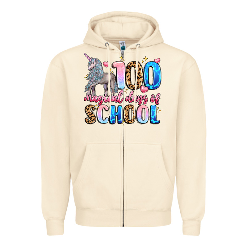 100 Magical Days Of School Zipper Hoodie by LillyAllenDesigns | Teevron