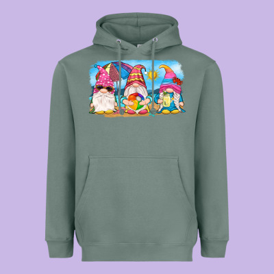 Summer Gnomes Heavyweight Hoodie Designed By Nancycooperartshop