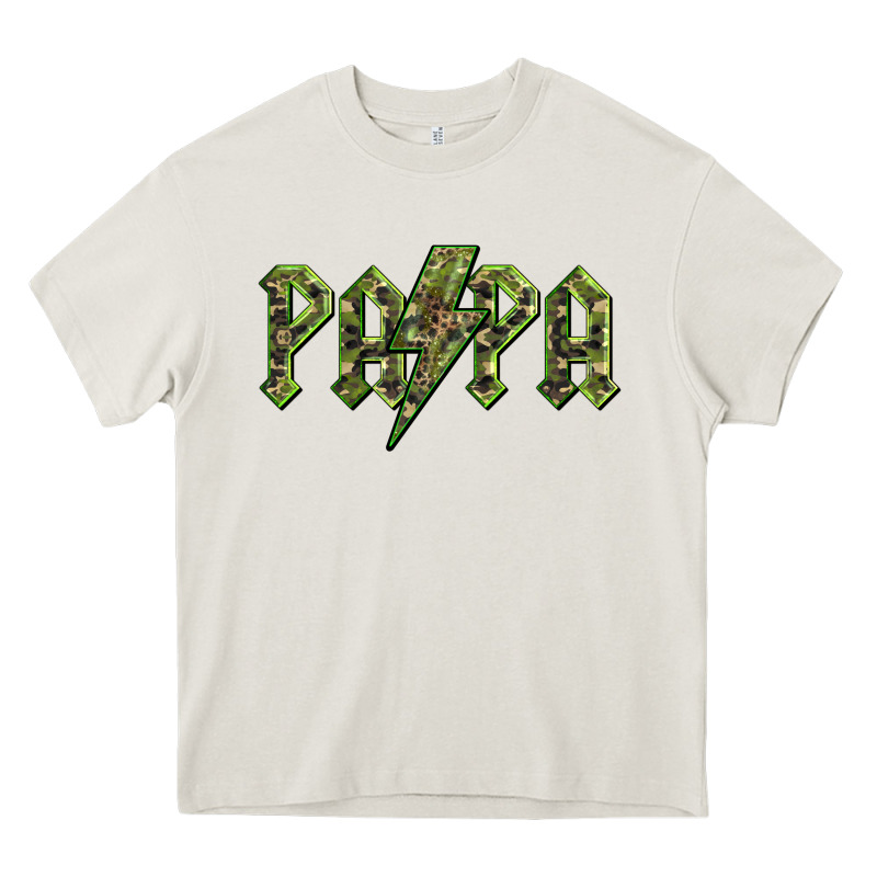 Papa  Lightning Camouflage Heavy Core Tee by BarkalooDesign | Teevron
