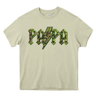 Mossy papa  lightning camouflage Heavy Core Tee - BarkalooDesign