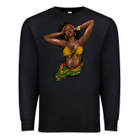 Black black woman Premium Sweatshirt - NancyCooperArtShop