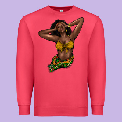 Black Woman Premium Sweatshirt Designed By Nancycooperartshop
