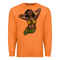 Carrot black woman Premium Sweatshirt - NancyCooperArtShop