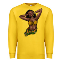 Lemon black woman Premium Sweatshirt - NancyCooperArtShop