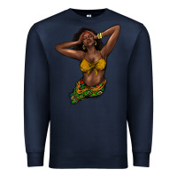 Navy black woman Premium Sweatshirt - NancyCooperArtShop