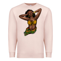 Pale Pink black woman Premium Sweatshirt - NancyCooperArtShop