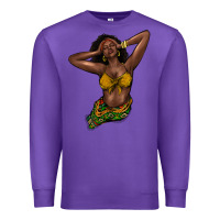 Purple black woman Premium Sweatshirt - NancyCooperArtShop