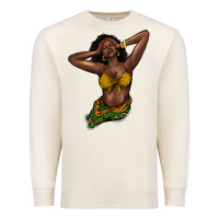 Sandshell black woman Premium Sweatshirt - NancyCooperArtShop