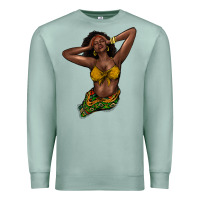 Seafoam black woman Premium Sweatshirt - NancyCooperArtShop