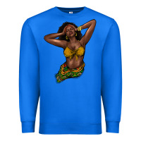 True Royal black woman Premium Sweatshirt - NancyCooperArtShop