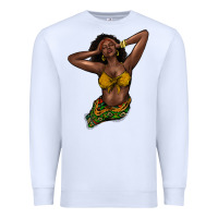 White black woman Premium Sweatshirt - NancyCooperArtShop