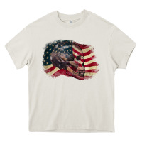 Cream Red white rawr 4th of July Heavy Core Tee - CowGirlArtShop