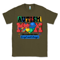 Army Green autism mom like a normal mom Classic Tee - MaliasSmallBusiness