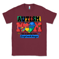 Burgundy autism mom like a normal mom Classic Tee - MaliasSmallBusiness
