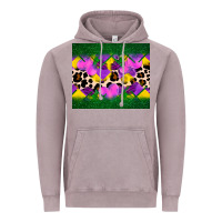 Vintage Zinc mardi gras Leopard and heart Vintage Hoodie - AdoDesignShop