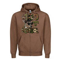 Chestnut 100 days of school hunting deer Zipper Hoodie - LillyAllenDesigns
