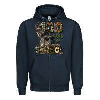 Navy 100 days of school hunting deer Zipper Hoodie - LillyAllenDesigns