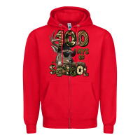 Red 100 days of school hunting deer Zipper Hoodie - LillyAllenDesigns