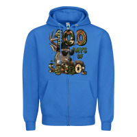 True Royal 100 days of school hunting deer Zipper Hoodie - LillyAllenDesigns