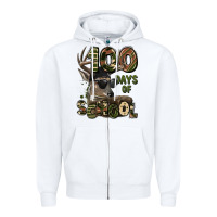 White 100 days of school hunting deer Zipper Hoodie - LillyAllenDesigns