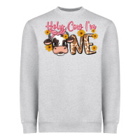 Heather Grey holy cow i'm one Heavyweight Sweatshirt - MaliasSmallBusiness