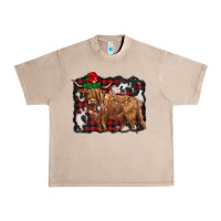 French Oak christmas highland cow Urban Heavy Tee - BarkalooDesign