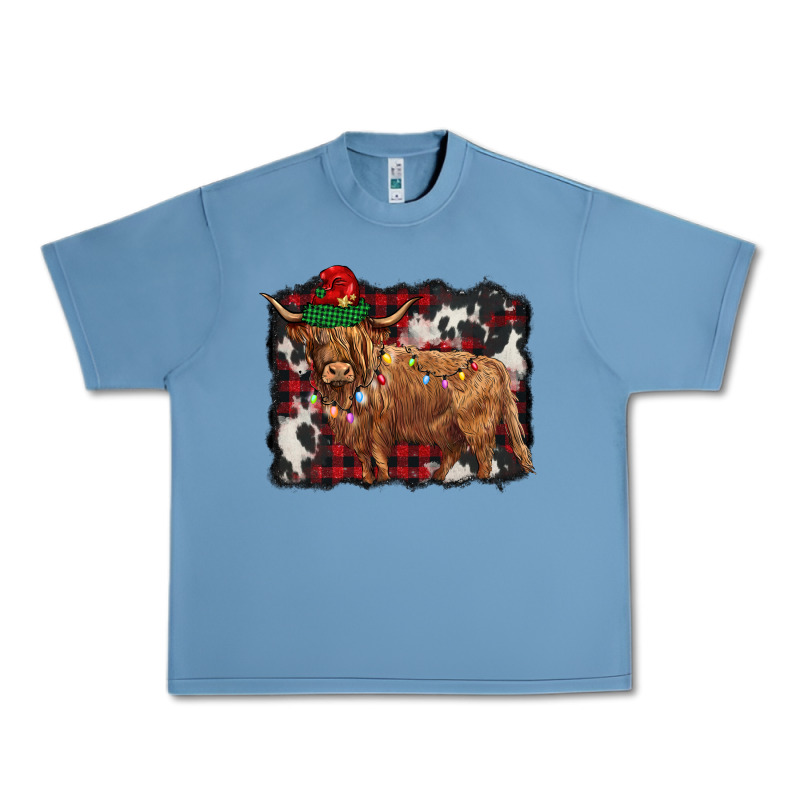 Christmas Highland Cow Urban Heavy Tee by BarkalooDesign | Teevron