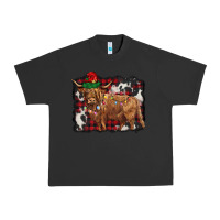 Pigment Black christmas highland cow Urban Heavy Tee - BarkalooDesign