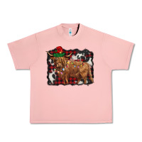 Salmon christmas highland cow Urban Heavy Tee - BarkalooDesign