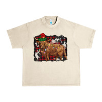 Sandshell christmas highland cow Urban Heavy Tee - BarkalooDesign