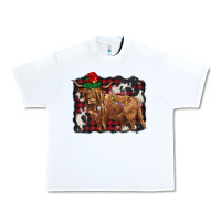 White christmas highland cow Urban Heavy Tee - BarkalooDesign