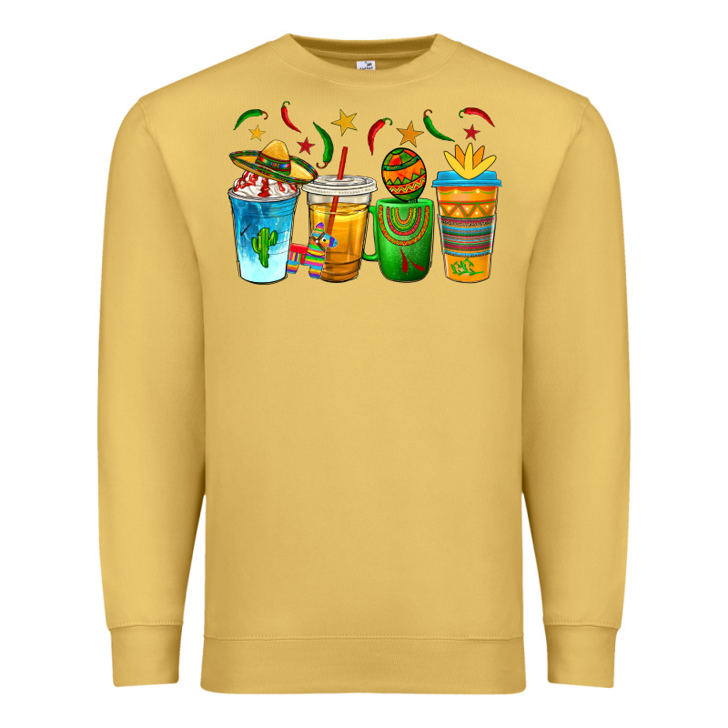 Cinco De Mayo Coffee Cups Premium Sweatshirt by texasbilliewilder | Teevron