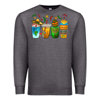 Charcoal Heather Cinco de Mayo Coffee Cups Premium Sweatshirt - texasbilliewilder