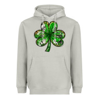 Moon Dust shamrock with leopard and cowhide Heavyweight Hoodie - NancyCooperArtShop
