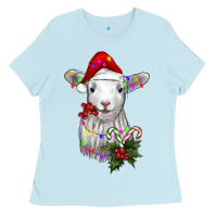Baby Blue christmas baby sheep Ladies Tee - RanaPortraitStore