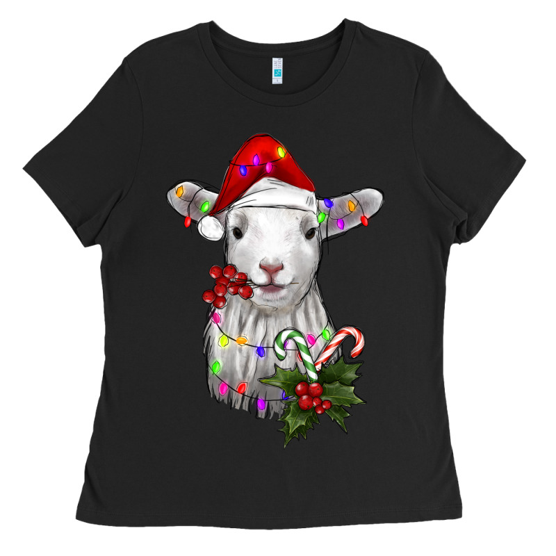 Christmas Baby Sheep Ladies Tee by RanaPortraitStore | Teevron
