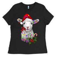 Black christmas baby sheep Ladies Tee - RanaPortraitStore