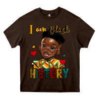 Chocolate Brown i am black history black boy Heavy Core Tee - HRA Design Shop