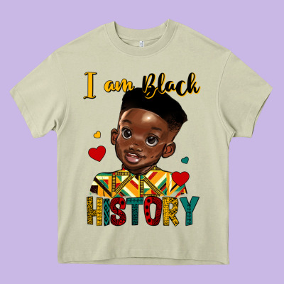 I Am Black History Black Boy Heavy Core Tee Designed By Hra Design Shop