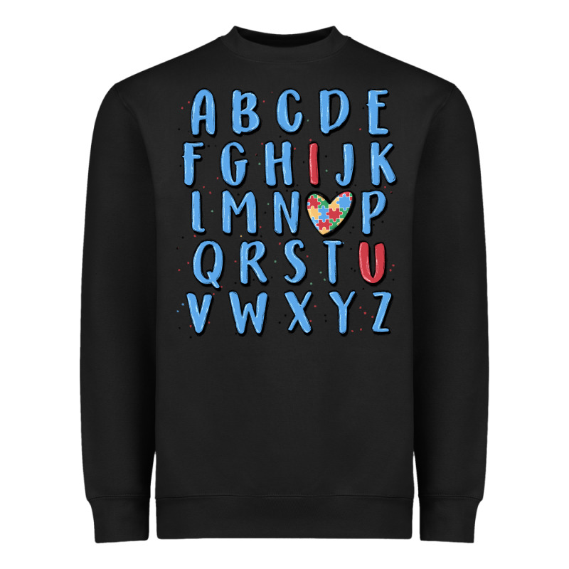 Alphabet Autism Awareness Heavyweight Sweatshirt by MaliasSmallBusiness | Teevron