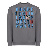 Storm alphabet autism awareness Heavyweight Sweatshirt - MaliasSmallBusiness