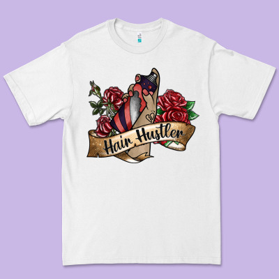 Hair Hustler Spray Premium Tee Designed By Sublimationcraftshop